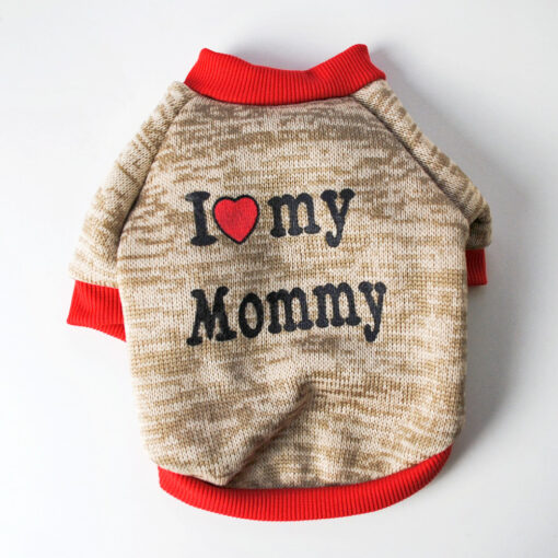 Tricou catei cu maneci scurte I love Mommy