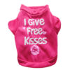 Tricou catei cu maneci scurte Kisses Roz-7502.K